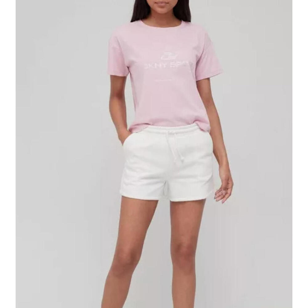 Dkny Sport Women's Cotton Embellished Logo T-Shirt Pink Size S MSRP $45 - Picture 2 of 4